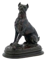 Lot 6 - Bronze dog after E. Delabrierre