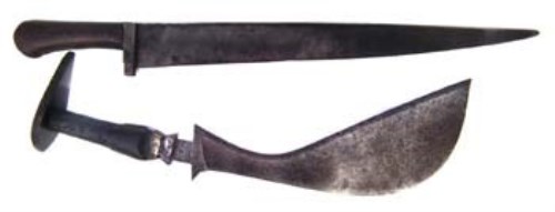 Lot 35 - Coorg knife (ayda katti blade) and a khyber knife