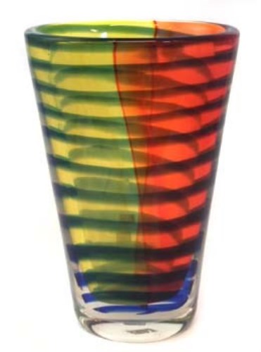 Lot 61 - Murano vase   with striped flaring body, no marks
