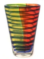 Lot 61 - Murano vase   with striped flaring body, no marks