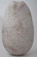 Lot 117 - Alan Wallwork vase  of egg shape, incised mark to