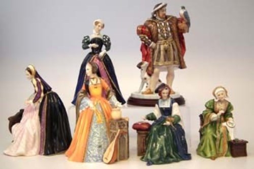 Lot 136 - Royal Doulton Henry VIII and wives