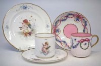 Lot 159 - Minton cup, saucer and side plate signed