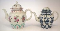 Lot 219 - Two Liverpool teapots circa 1770 -1780