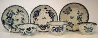 Lot 224 - Three Liverpool teabowls and saucers circa 1770 