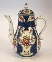 Lot 226 - Worcester coffee pot circa 1770   painted with