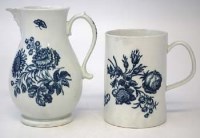 Lot 230 - Worcester Mask jug and a tankard