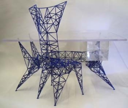 Lot 745 - Tom Dixon 'Pylon' desk and chair