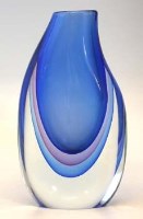 Lot 67 - Murano Sommerso vase probably designed by Flavio