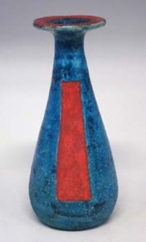 Lot 91 - Gambone vase   with tapering body, colar neck and