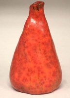 Lot 92 - Gambone vase  with orange mottled glaze, remnants