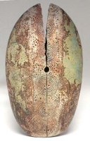 Lot 103 - Alan Wallwork vase   of egg shape with