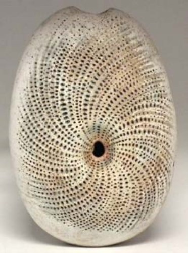 Lot 105 - Alan Wallwork vase  with dotted peacock eye