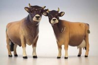 Lot 115 - Beswick Jersey cow and calf.