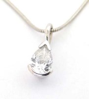 Lot 215 - 9ct gold chain set with 18ct white gold pendant
