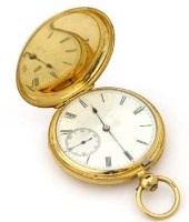 Lot 225 - 18ct gold cased hunter pocket watch by Geo.