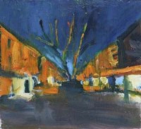 Lot 261 - Paul Bassingthwaighte, Night Tree, oil.