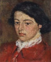 Lot 263 - Bernard Dunstan, Female portrait, oil.