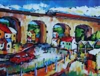 Lot 267 - Olivia Pilling, Todmorden Viaduct, acrylic.