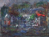 Lot 287 - Elemer Vagh Weinmann, Landscape with figures, oil.