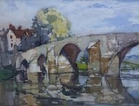 Lot 316 - Jack Merriott, The Bridge, Sterling, watercolour.