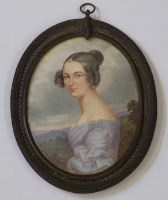 Lot 375 - After Emanuel Peter, Portrait of a young lady, miniature.
