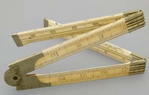 Lot 6 - Ivory folding ruler.