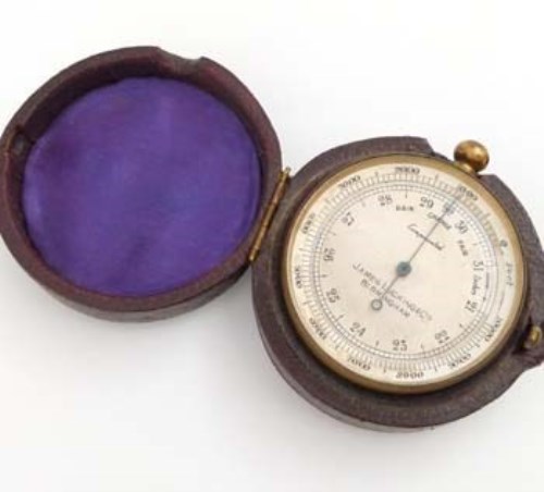 Lot 8 - Cased pocket barometer