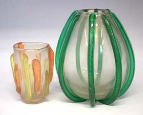 Lot 137 - Two glass vases probably Archimede Seguso