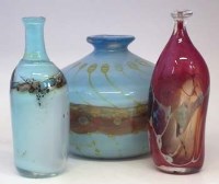 Lot 142 - Three glass vases possibly by Sam Herman