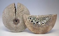 Lot 162 - Two Alan Wallwork vases,   one with peacock eye