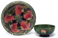 Lot 185 - Moorcroft pomegranate dish and a leaf and berry