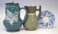 Lot 193 - Macintyre faience jug, a saucer and one other