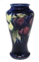 Lot 199 - Moorcroft vase decorated with wysteria pattern.