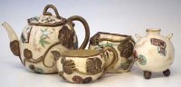 Lot 225 - Royal Worcester three piece teaset and a vase.