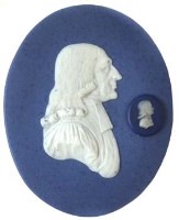 Lot 234 - Two solid blue jasper plaques of John Wesley
