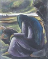Lot 631 - Emmanuel Levy, Seated figure, pastel.