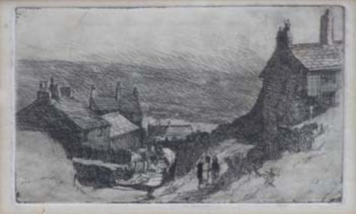Lot 697 - Pierre Adolphe Valette (1876-1942), Northern Landscape, etching.