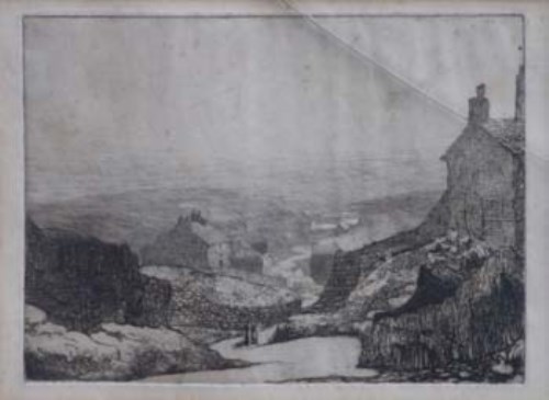 Lot 698 - Pierre Adolphe Valette (1876-1942), Moorland View, etching.