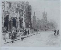Lot 753 - W.L. Wyllie, Westminster Hospital, signed etching.