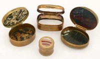 Lot 6 - Four small hardstone boxes