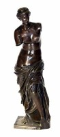 Lot 452 - A bronze figure of Venus in contrapposto.