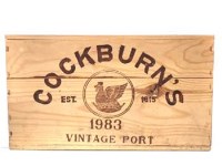 Lot 123 - Case of twelve Cockburn's 1983 Port.