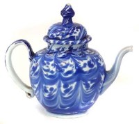 Lot 150 - Glass teapot possibly German Milchglas