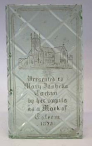 Lot 154 - Glass presentation plaque.