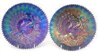 Lot 171 - Pair of Northwood American carnival glass plates.
