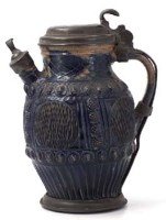 Lot 175 - German stoneware flask.