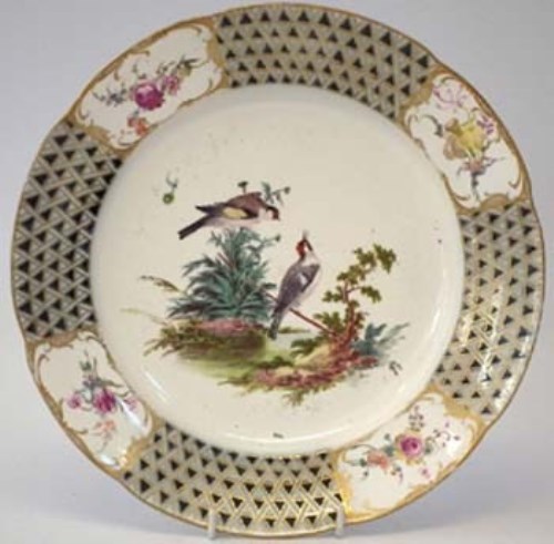 Lot 201 - 18th century German porcelain plate.