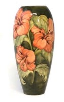 Lot 253 - Moorcroft vase   decorated with Hibiscus pattern