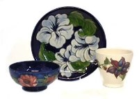 Lot 255 - Three pieces of Moorcroft  to include a an